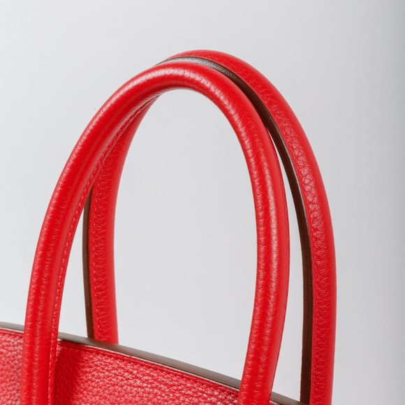 Hermès Birkin 35 Rouge Casaque Clemence GHW - Picture 12 of 14